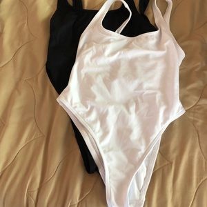 ASOS High leg, plunged, low back 80’s style swim